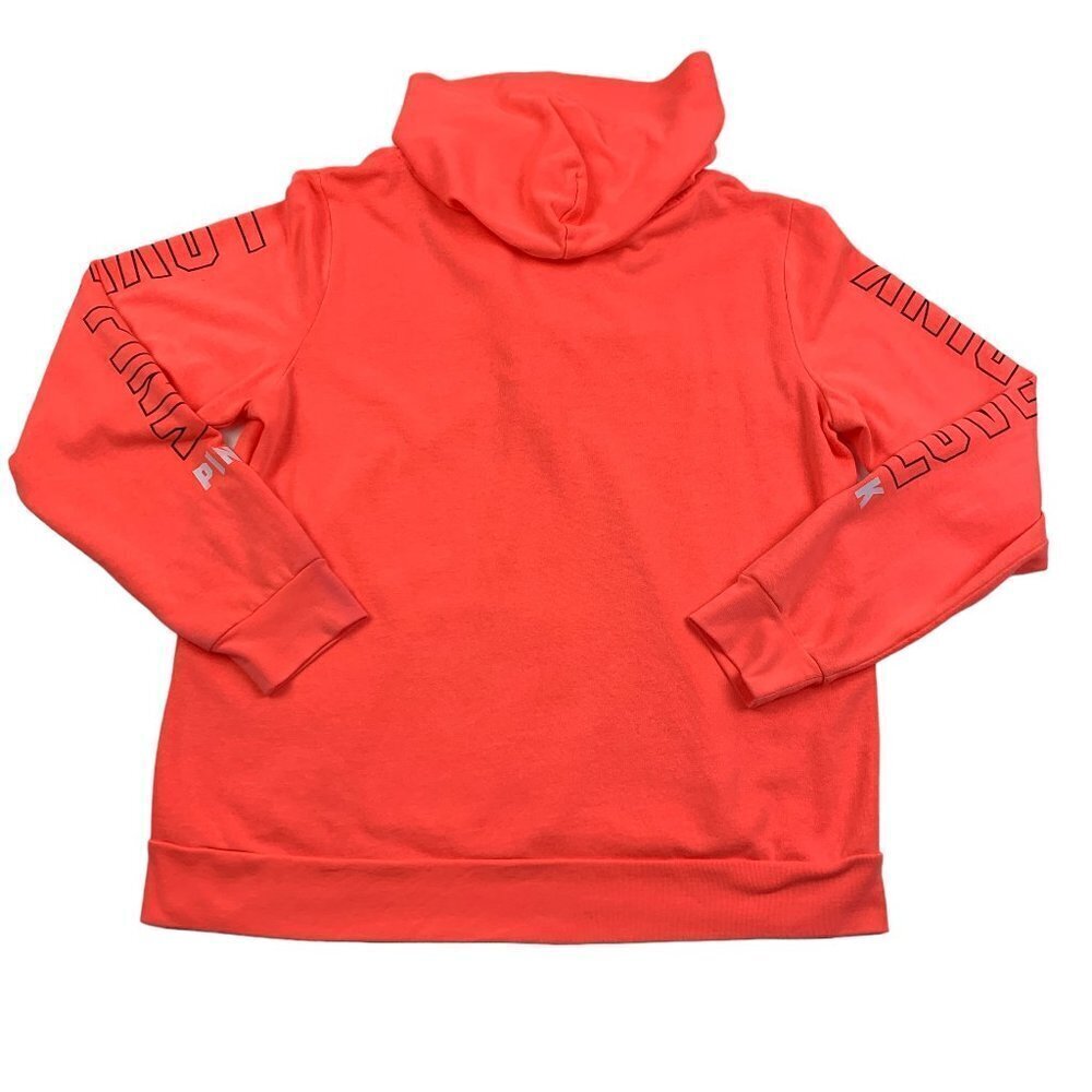 PINK Victoria's Secret Pull-Over Lace-Up Hoodie Women's Size Medium - Picture 2 of 5